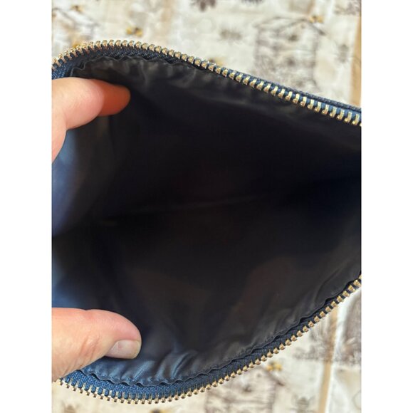 BALENCIAGA PARIS Pouch Travel Zip Bag Clutch Navy & White - Picture 5 of 7